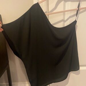 Elegant Black One Shoulder Woman’s Top -
